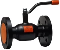 Изображение товара Кран шаровой Бивал КШТ 12.050.040 Ду50 Ру40 стандартнопроходной, двухходовой, углеродистая сталь, уплотнение - PTFE, фланцевый, ручка-рычаг