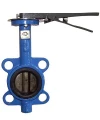 Изображение товара Затвор дисковый поворотный Китай Ду100 Ру16 межфланцевый, корпус - чугун, диск - чугун, уплотнение - EPDM, с рукояткой