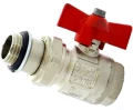 Изображение товара Кран шаровой ITAP IDEAL 098S 3/4″ Ду20 Ру40 полнопроходной, двухходовой, латунь CW617N, уплотнение - PTFE, внутренняя резьба / наружная резьба, ручка-бабочка