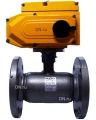 Изображение товара Кран шаровой LD КШ.Ц.Ф.Э.025.040.Н/П.02 Ду25 Ру40 стандартнопроходной, двухходовой, углеродистая сталь 20, уплотнение - PTFE, фланцевый, с эл.приводом DN.ru-005 380В