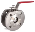 Изображение товара Кран шаровой SMART HKN12 Ду15 Ру16 полнопроходной, двухходовой, нержавеющая сталь 304, уплотнение - PTFE, фланцевый, ручка-рычаг