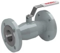Изображение товара Кран шаровой Naval 286553 Ду15 Ру40 стандартнопроходной, двухходовой, нержавеющая сталь, уплотнение - PTFE, фланцевый, ручка-рычаг