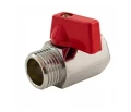 Изображение товара Кран шаровой STI МИНИ 3/4″ Ду20 Ру16 стандартнопроходной, латунь, уплотнение - фторопласт, внутренняя резьба / наружная резьба, ручка-флажок