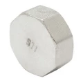 Изображение товара Заглушка латунная STI 1 1/2″ Ду40 Ру16 с внутренней резьбой никелированная