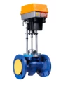 Изображение товара Клапан регулирующий двухходовой Теплосила TRV Ду125 Ру16 Kv100 с электроприводом TSL-3000-60-1-230-IP67 230В