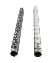 Коллекторная группа DN.ru GC3-31-12 1″ Ду25 Ру10 отводов — 12, в сборе с терморегулирующими клапанами и запорно-балансировочными клапанами, без переходников, корпус - нержавеющая сталь AISI 304