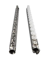 Коллекторная группа DN.ru GC4-31-12 1″ Ду25 Ру10 отводов — 12, в сборе с терморегулирующими клапанами и запорно-балансировочными клапанами, дренажным краном и воздухоотводчиком, с заглушками, без переходников, корпус - нержавеющая сталь AISI 304