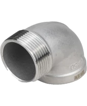 Отвод (уголок) DN.ru ВР-НР-304 1/4″ Ду8 Ру16 угол 90°, корпус - нержавеющая сталь 304, присоединение - внутренняя / наружная резьба