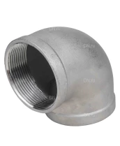 Отвод (уголок) DN.ru ВР-ВР-304 1/4″ Ду8 Ру16 угол 90°, корпус - нержавеющая сталь 304, присоединение - внутренняя / внутренняя резьба