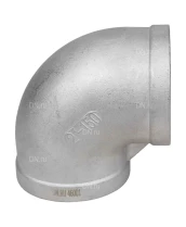 Отвод (уголок) DN.ru ВР-ВР-316 1 1/4″ Ду32 Ру16 угол 90°, корпус - нержавеющая сталь 316, присоединение - внутренняя / внутренняя резьба