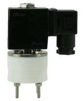 Клапан электромагнитный DN.ru VS841-VT-NC-220VAC 3/4″ Ду20 Ру6 соленоидный двухходовой, корпус - PTFE, уплотнение - VITON, резьбовой, прямого действия, нормально закрытый, катушка - 220В
