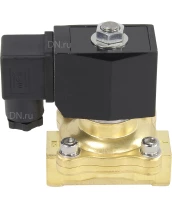 Клапан электромагнитный DN.ru VS200-VT-NC-24VDC 1/2″ Ду15 Ру7, соленоидный двухходовой, корпус - латунь, уплотнение - Viton, резьбовой, нормально-закрытый, прямого действия, катушка - 24В