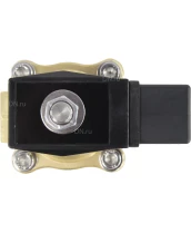 Клапан электромагнитный DN.ru VS200-VT-NC-24VDC 1/2″ Ду15 Ру7, соленоидный двухходовой, корпус - латунь, уплотнение - Viton, резьбовой, нормально-закрытый, прямого действия, катушка - 24В