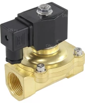 Клапан электромагнитный DN.ru VS200-NT-NC-220VAC 1″ Ду25 Ру10, соленоидный двухходовой, корпус - латунь, уплотнение - NBR, резьбовой, нормально-закрытый, прямого действия, катушка - 220В