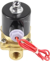 Клапан электромагнитный DN.ru VS100-VT-NC-24VDC 3/8″ Ду10 Ру10, соленоидный двухходовой, корпус - латунь, уплотнение - Viton, резьбовой, нормально-закрытый, прямого действия, катушка - 24В