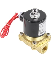 Клапан электромагнитный DN.ru VS100-ET-NC-220VAC 3/8″ Ду10 Ру10, соленоидный двухходовой, корпус - латунь, уплотнение - EPDM, резьбовой, нормально-закрытый, прямого действия, катушка - 220В