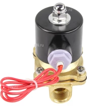 Клапан электромагнитный DN.ru VS100-VT-NC-24VDC 1/2″ Ду15 Ру10, соленоидный двухходовой, корпус - латунь, уплотнение - Viton, резьбовой, нормально-закрытый, прямого действия, катушка - 24В