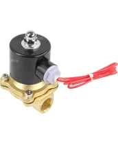 Клапан электромагнитный DN.ru VS100-VT-NC-24VDC 1/2″ Ду15 Ру10, соленоидный двухходовой, корпус - латунь, уплотнение - Viton, резьбовой, нормально-закрытый, прямого действия, катушка - 24В