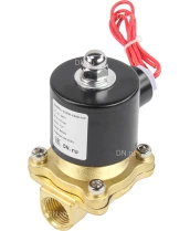 Клапан электромагнитный DN.ru VS100-ET-NC-220VAC 1/2″ Ду15 Ру10, соленоидный двухходовой, корпус - латунь, уплотнение - EPDM, резьбовой, нормально-закрытый, прямого действия, катушка - 220В
