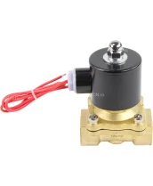 Клапан электромагнитный DN.ru VS100-VT-NC-220VAC 3/4″ Ду20 Ру10, соленоидный двухходовой, корпус - латунь, уплотнение - Viton, резьбовой, нормально-закрытый, прямого действия, катушка - 220В