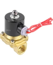 Клапан электромагнитный DN.ru VS100-VT-NC-220VAC 3/4″ Ду20 Ру10, соленоидный двухходовой, корпус - латунь, уплотнение - Viton, резьбовой, нормально-закрытый, прямого действия, катушка - 220В