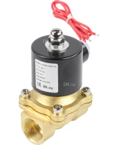 Клапан электромагнитный DN.ru VS100-ET-NC-220VAC 3/4″ Ду20 Ру10, соленоидный двухходовой, корпус - латунь, уплотнение - EPDM, резьбовой, нормально-закрытый, прямого действия, катушка - 220В