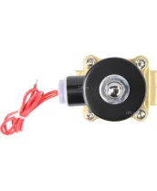 Клапан электромагнитный DN.ru VS100-VT-NC-220VAC 3/4″ Ду20 Ру10, соленоидный двухходовой, корпус - латунь, уплотнение - Viton, резьбовой, нормально-закрытый, прямого действия, катушка - 220В