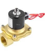 Клапан электромагнитный DN.ru VS100-ET-NC-220VAC 1″ Ду25 Ру10, соленоидный двухходовой, корпус - латунь, уплотнение - EPDM, резьбовой, нормально-закрытый, прямого действия, катушка - 220В