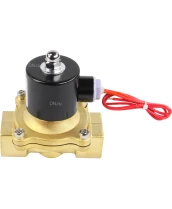 Клапан электромагнитный DN.ru VS100-VT-NC-24VDC 1″ Ду25 Ру10, соленоидный двухходовой, корпус - латунь, уплотнение - Viton, резьбовой, нормально-закрытый, прямого действия, катушка - 24В