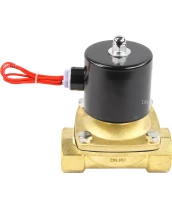 Клапан электромагнитный DN.ru VS100-NT-NC-24VDC 1 1/4″ Ду32 Ру10, соленоидный двухходовой, корпус - латунь, уплотнение - NBR, резьбовой, нормально-закрытый, прямого действия, катушка - 24В
