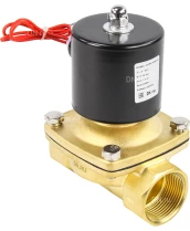 Клапан электромагнитный DN.ru VS100-ET-NC-220VAC 1 1/4″ Ду32 Ру10, соленоидный двухходовой, корпус - латунь, уплотнение - EPDM, резьбовой, нормально-закрытый, прямого действия, катушка - 220В
