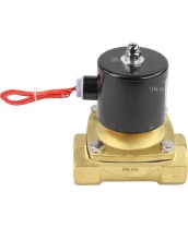 Клапан электромагнитный DN.ru VS100-ET-NC-220VAC 1 1/2″ Ду40 Ру10, соленоидный двухходовой, корпус - латунь, уплотнение - EPDM, резьбовой, нормально-закрытый, прямого действия, катушка - 220В
