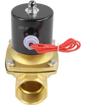 Клапан электромагнитный DN.ru VS100-ET-NC-220VAC 1 1/2″ Ду40 Ру10, соленоидный двухходовой, корпус - латунь, уплотнение - EPDM, резьбовой, нормально-закрытый, прямого действия, катушка - 220В