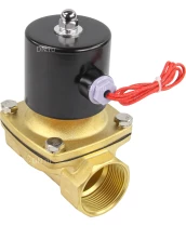 Клапан электромагнитный DN.ru VS100-ET-NC-220VAC 1 1/2″ Ду40 Ру10, соленоидный двухходовой, корпус - латунь, уплотнение - EPDM, резьбовой, нормально-закрытый, прямого действия, катушка - 220В