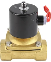 Клапан электромагнитный DN.ru VS100-ET-NC-220VAC 1 1/2″ Ду40 Ру10, соленоидный двухходовой, корпус - латунь, уплотнение - EPDM, резьбовой, нормально-закрытый, прямого действия, катушка - 220В
