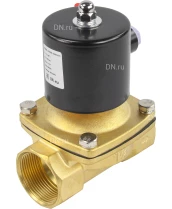 Клапан электромагнитный DN.ru VS100-ET-NC-220VAC 1 1/2″ Ду40 Ру10, соленоидный двухходовой, корпус - латунь, уплотнение - EPDM, резьбовой, нормально-закрытый, прямого действия, катушка - 220В