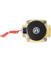 Клапан электромагнитный DN.ru VS100-ET-NC-220VAC 1 1/2″ Ду40 Ру10, соленоидный двухходовой, корпус - латунь, уплотнение - EPDM, резьбовой, нормально-закрытый, прямого действия, катушка - 220В