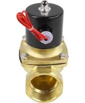 Клапан электромагнитный DN.ru VS100-VT-NC-24VDC 2″ Ду50 Ру10, соленоидный двухходовой, корпус - латунь, уплотнение - Viton, резьбовой, нормально-закрытый, прямого действия, катушка - 24В