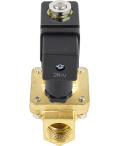 Клапан электромагнитный DN.ru VS400-ET-NC-220VAC 1/2″ Ду15 Ру16, соленоидный двухходовой, корпус - латунь, уплотнение - EPDM, резьбовой, нормально-закрытый, пилотный, катушка - 220В