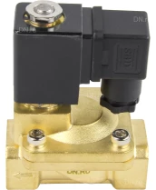 Клапан электромагнитный DN.ru VS400-ET-NC-220VAC 1″ Ду25 Ру16, соленоидный двухходовой, корпус - латунь, уплотнение - EPDM, резьбовой, нормально-закрытый, пилотный, катушка - 220В