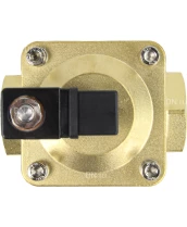Клапан электромагнитный DN.ru VS400-ET-NC-220VAC 1 1/2″ Ду40 Ру16, соленоидный двухходовой, корпус - латунь, уплотнение - EPDM, резьбовой, нормально-закрытый, пилотный, катушка - 220В