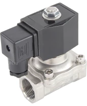 Клапан электромагнитный DN.ru VS231-NT-NC-220VAC 3/4″ Ду20 Ру10, соленоидный двухходовой, корпус - нержавеющая сталь 304, уплотнение - NBR, резьбовой, нормально-закрытый, прямого действия, катушка - 220В