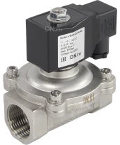 Клапан электромагнитный DN.ru VS231-ET-NC-220VAC 1″ Ду25 Ру10, соленоидный двухходовой, корпус - нержавеющая сталь 304, уплотнение - EPDM, резьбовой, нормально-закрытый, прямого действия, катушка - 220В
