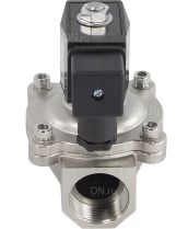Клапан электромагнитный DN.ru VS231-NT-NC-220VAC 1″ Ду25 Ру10, соленоидный двухходовой, корпус - нержавеющая сталь 304, уплотнение - NBR, резьбовой, нормально-закрытый, прямого действия, катушка - 220В