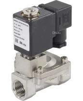 Клапан электромагнитный DN.ru VS431-NT-NC-220VAC 1/2″ Ду15 Ру16, соленоидный двухходовой, корпус - нержавеющая сталь 304, уплотнение - NBR, резьбовой, нормально-закрытый, пилотный, катушка - 220В