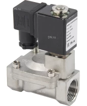 Клапан электромагнитный DN.ru VS431-NT-NC-220VAC 3/4″ Ду20 Ру16, соленоидный двухходовой, корпус - нержавеющая сталь 304, уплотнение - NBR, резьбовой, нормально-закрытый, пилотный, катушка - 220В