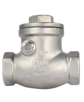 Клапан обратный DN.ru VC3232P-T 1/2″ Ду15 Ру16 муфтовый, поворотный, корпус - нержавеющая сталь, диск - нержавеющая сталь, уплотнение - PTFE