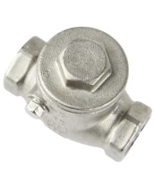 Клапан обратный DN.ru VC3232P-T 1/2″ Ду15 Ру16 муфтовый, поворотный, корпус - нержавеющая сталь, диск - нержавеющая сталь, уплотнение - PTFE