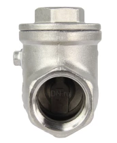 Клапан обратный DN.ru VC3232P-T 3/4″ Ду20 Ру16 муфтовый, поворотный, корпус - нержавеющая сталь, диск - нержавеющая сталь, уплотнение - PTFE