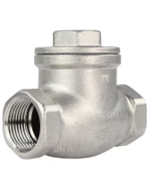 Клапан обратный DN.ru VC3232P-T 3/4″ Ду20 Ру16 муфтовый, поворотный, корпус - нержавеющая сталь, диск - нержавеющая сталь, уплотнение - PTFE